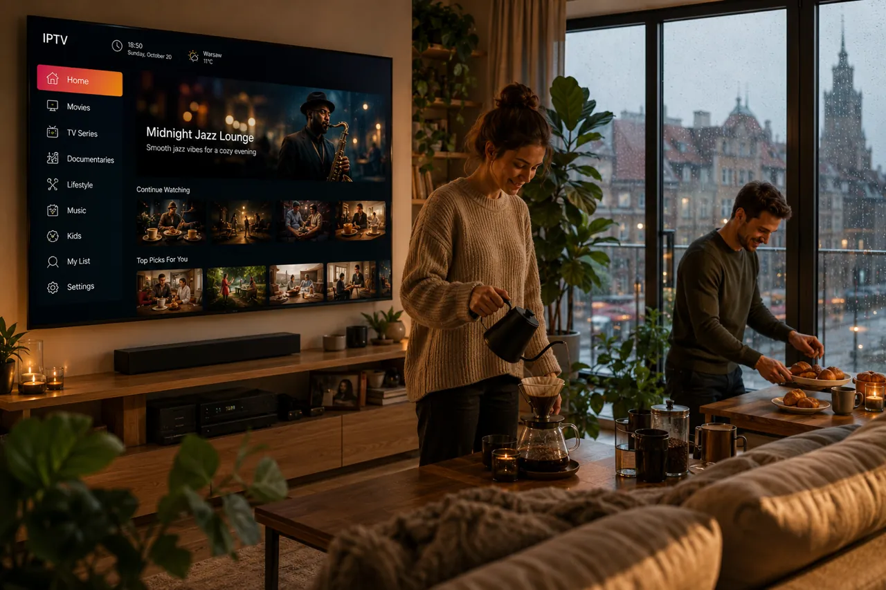 Odtwarzacz IPTV uruchomiony na komputerze z systemem Windows